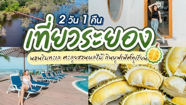 เที่ยวระยอง 2 วัน 1 คืน นอนริมทะเล ตะลุยสวนผลไม้ กินบุฟเฟ่ต์ทุเรียน